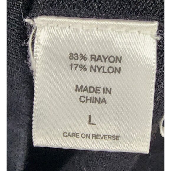 New York and Company Sweater Womens Large Black Cowl Neck Long Sleeve Y2K Top - Picture 10 of 11